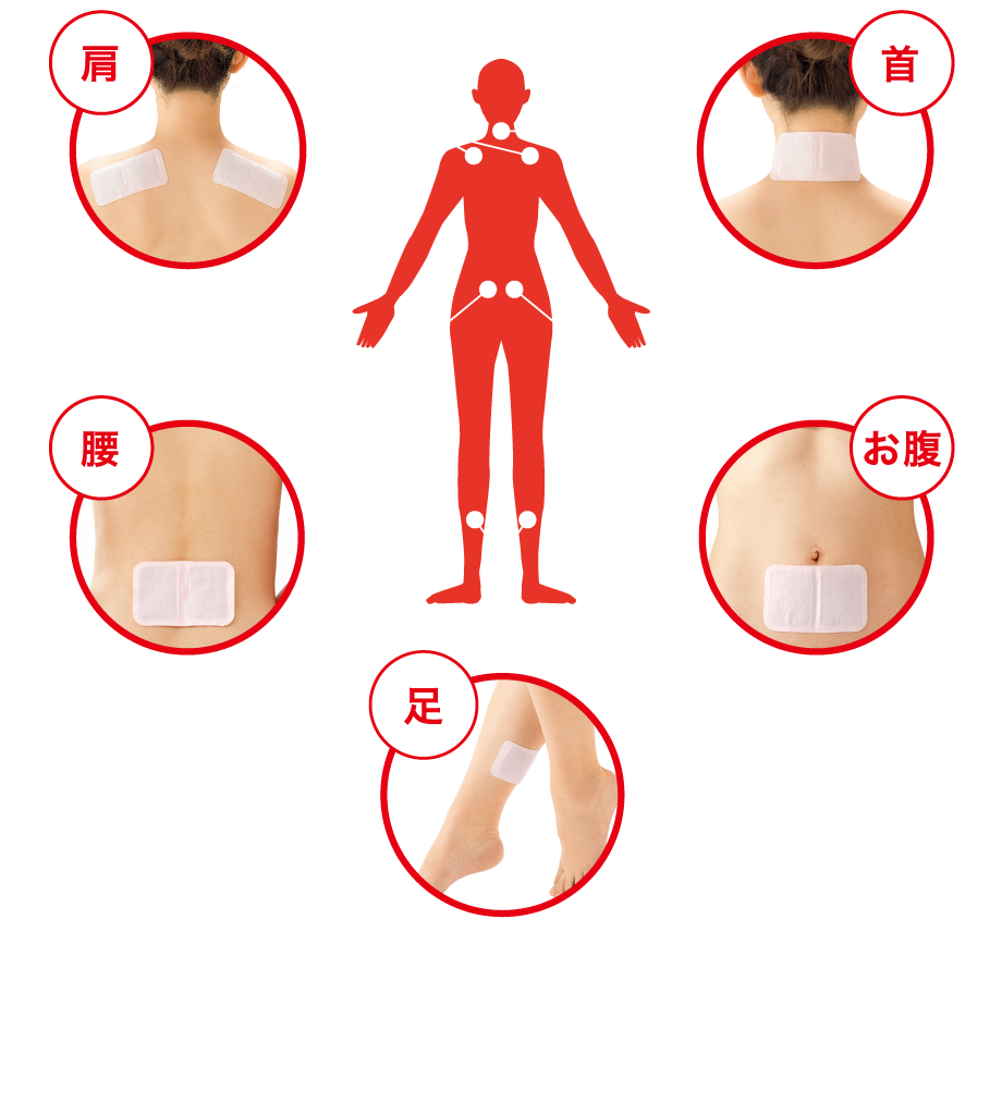 肩・首・腰・お腹・足